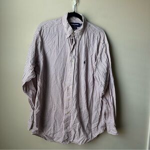 Ralph Lauren Golf Blake Mens Large Long Sleeve Button Down Shirt 100% Cotton